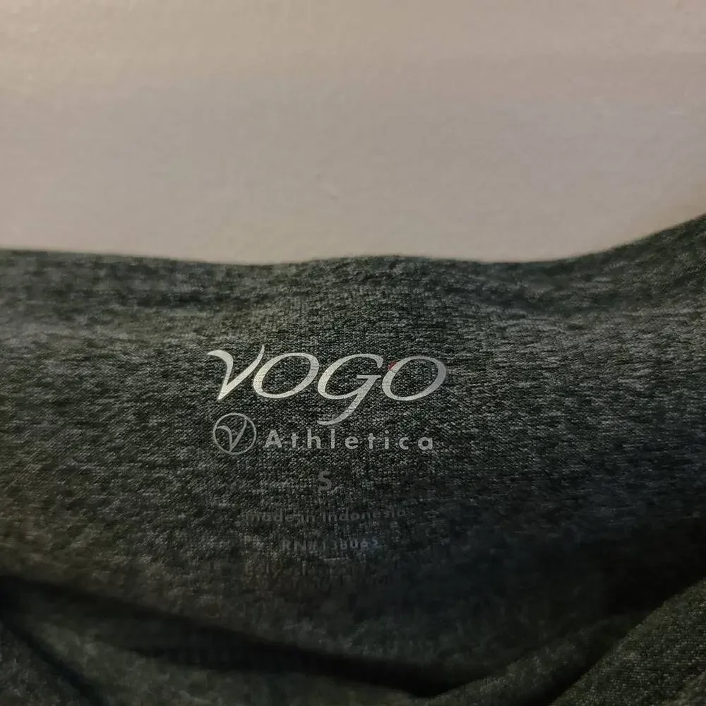 VOGO Capri Leggings Size S Black Purple Activewear Athletic Athletica Womens - Picture 5 of 7